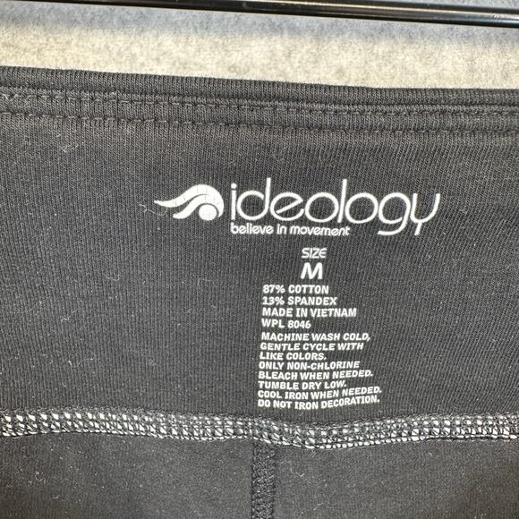 Ideology Leggings Womens Size Medium Black Cotton Blend Capri Pull On Stretch - Picture 5 of 10